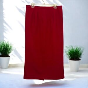 Alfred Dunner Red Midi Pencil Skirt for Cocktail